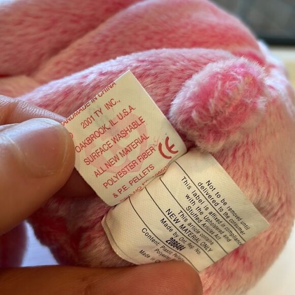 Romance the Bear 2001 Ty Beanie Baby Mint Condition with all tags attached - Picture 7 of 7